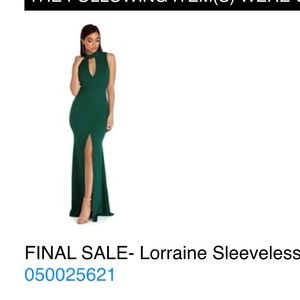 Hunter green formal dress